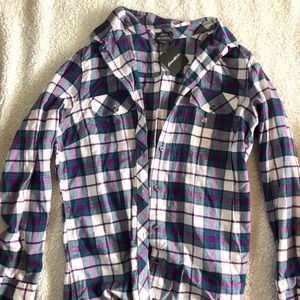 Eddie Bauer Tops - Purple/blue/white flannel Eddie Bauer Tops - Purple/blue/white flannel